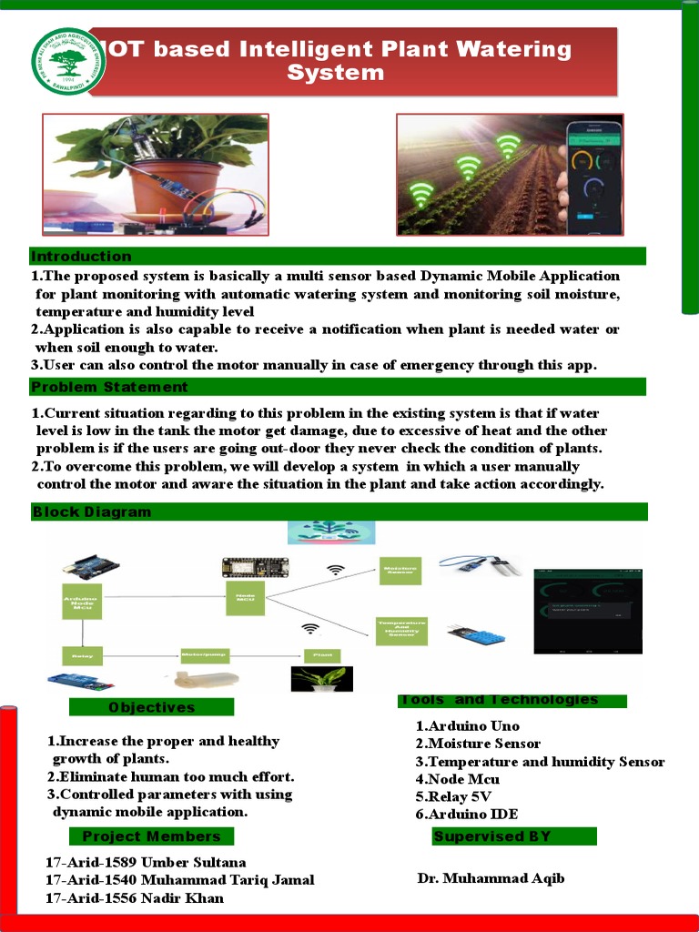 IoT Plant Monitoring & Watering System | PDF | Computers | Technology ...