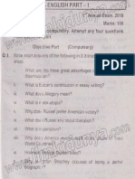 _Past Paper MA Part I Sarghoda University English Prose Objective 2018