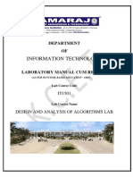 It1501 - Daa Lab Manual