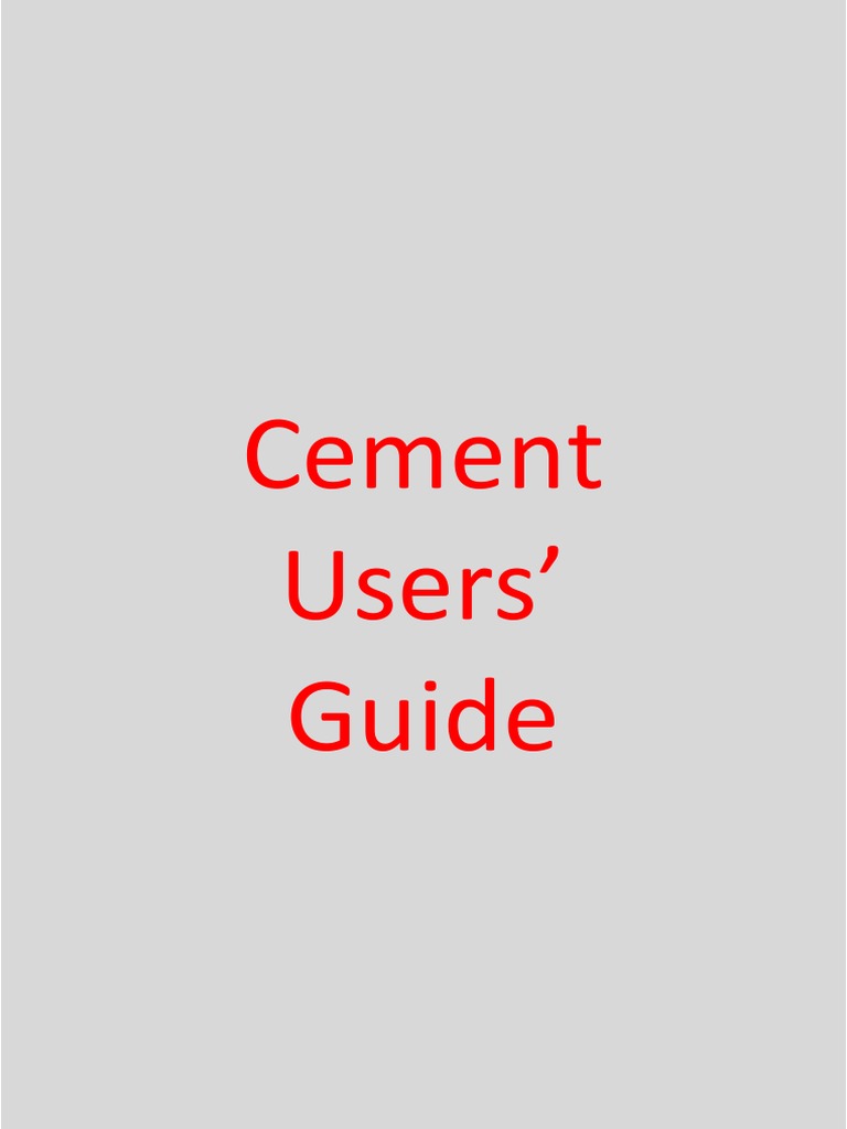 ACC Cement Users Guide | PDF | Cement | Concrete