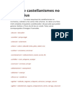 Llista de Castellanismes No Normatius