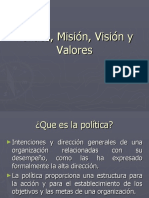 Política, Misión, Visión y Valores - Buenaventura
