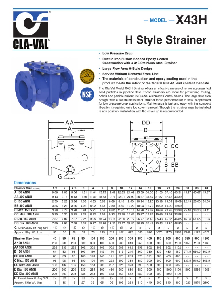 Strainer EX43H PDF Chemical Engineering Chemistry
