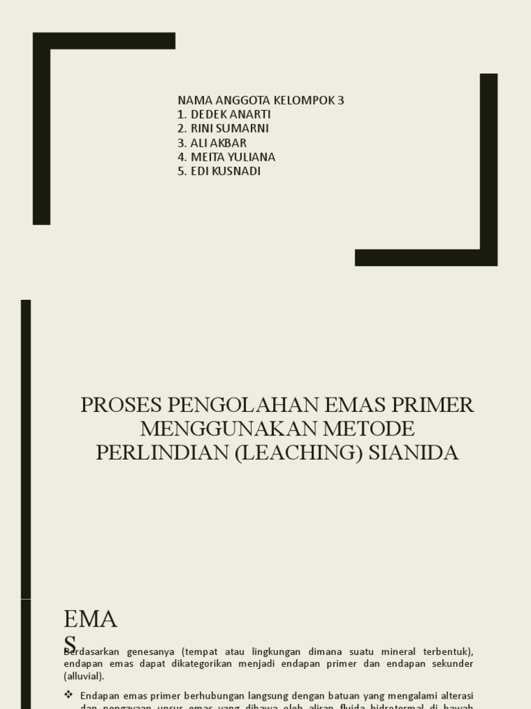 Pengolahan Emas | PDF | Sains & Matematika