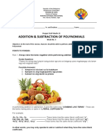 Addition & Subtraction On Polynomials