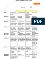 Rúbrica de Escritura Un Cuento 3° Básico