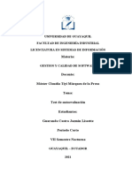 Test de autoevaluación sobre gestión y calidad de software