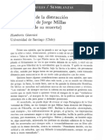 Los Peligros de La Distracción (A Propósito de Jorge Millas A Años de Su Muerte)