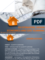 03 Estimating Desgn Economics and Cost Planning