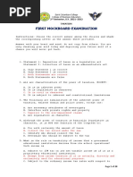 First Mockboard-Correct Answer Key