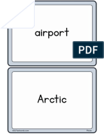 Places Medium Word Cards