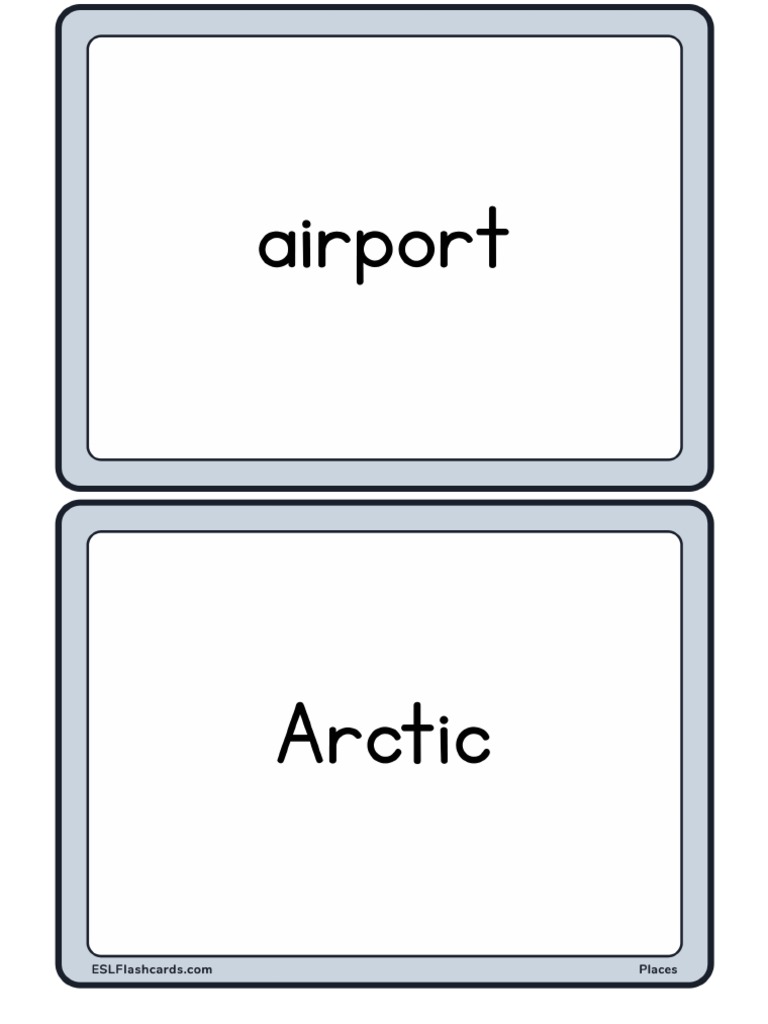 Places Medium Word Cards | PDF