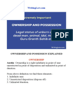 Sample PDF Ownership and Possession Explained