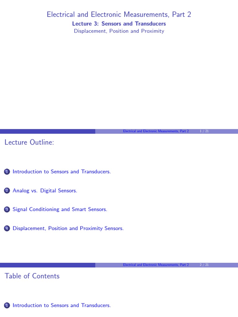 Sensors and Transducers PDF Sensor Capacitor