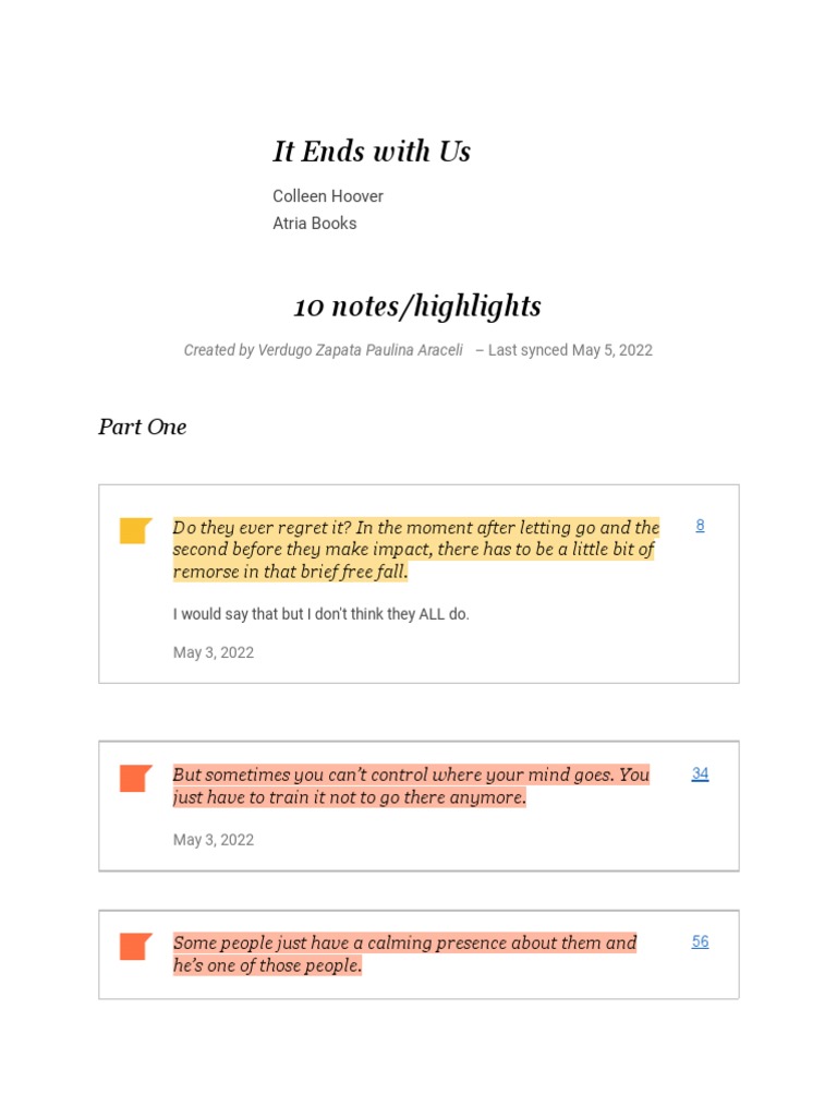 INFORMATION ABOUT IT ENDS WITH US intelligence overview