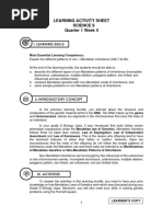 Learning Activity Sheet Science 9 Quarter 1 Week 4