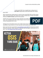 Contoh Visi Misi OSIS SMP Dan SMA