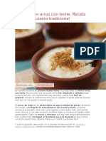 Cómo Hacer Arroz Con Leche