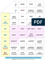 Memory Allemand Lyne - Pronoms - Mots - Questions - Sein - Haben - Spielen Version 2.modifiable