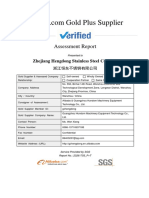 Supplier Assessment Report-Zhejiang Hengdong Stainless Steel Co., Ltd.