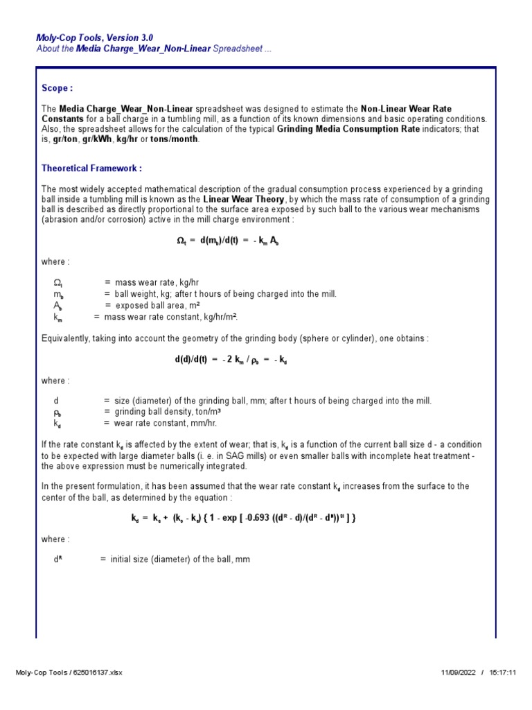 Media Charge Wear PDF Wear Grinding (Abrasive Cutting)