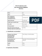 Les Connecteus Logiques Dans Production Ecrite DELF