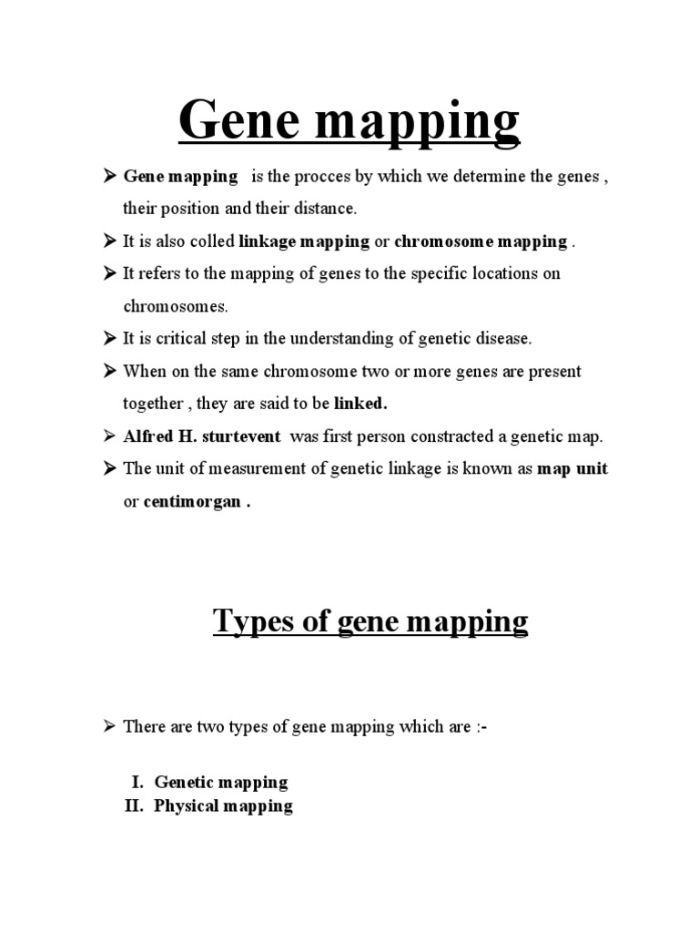 Types of Gene Mapping | PDF | Genetic Linkage | Genetics