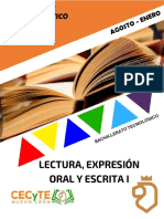 Lectura, Expresión Oral Y Escrita I: Agosto - Enero