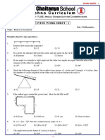 8 - Class INTSO Work Sheet - 1 - Basics On Geometry