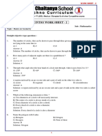 8 - Class INTSO Work Sheet - 2 - Basics On Geometry