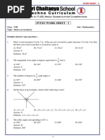 8 - Class INTSO Work Sheet - 3 - Basics On Geometry