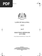 Law Act 5 Election Offences Act 1954