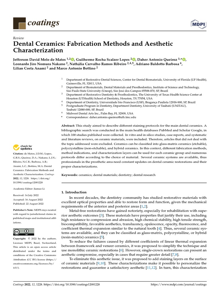 Dental Ceramic Steps | PDF | Ceramics | Materials