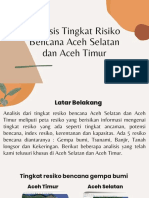 Analisis Tingkat Risiko Bencana Aceh Selatan Dan Aceh Timur
