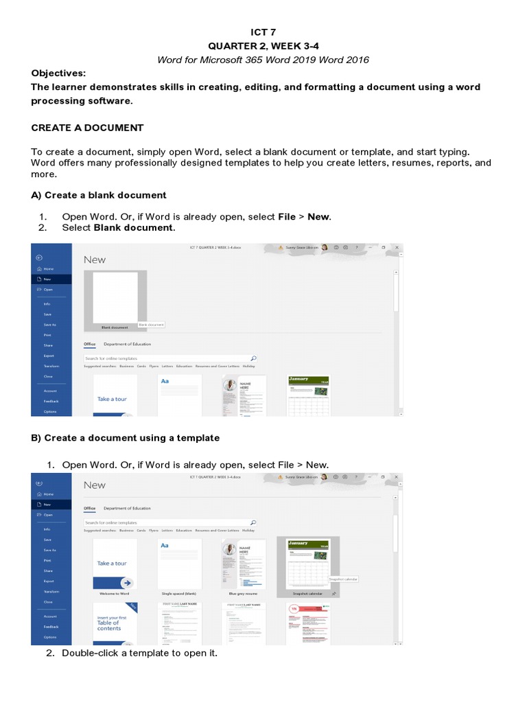 Word For Microsoft 365 Word 2019 Word 2016 | PDF | Microsoft Word