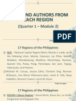 Text and Authors From Each Region