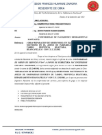 Informe de Comformidad N°012 Herramientas Manuales