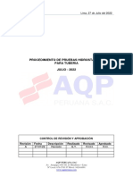 2100000-MTTO-00-PRO-008 Procedimiento de Pruebas Hidrostaticas para Tuberias