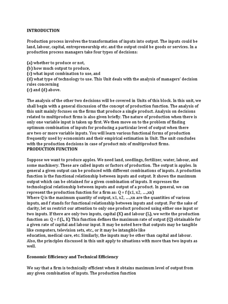 Unit 2 cc 4 pdf production function long run and short run