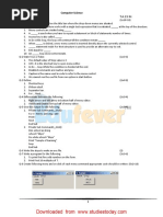 Computer Science Sample Paper 1 Class 9