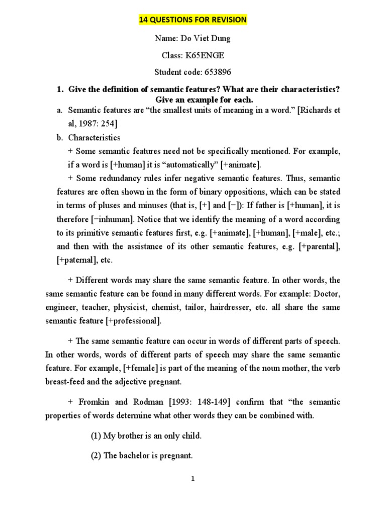 Semantics Revision Pdf Pdf Grammar Interpretation Philosophy