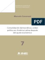Cavarozzi, M. Consolidación Democrática y Orden Político