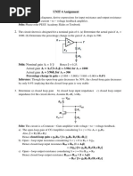 Feedback Amplifier Assignment