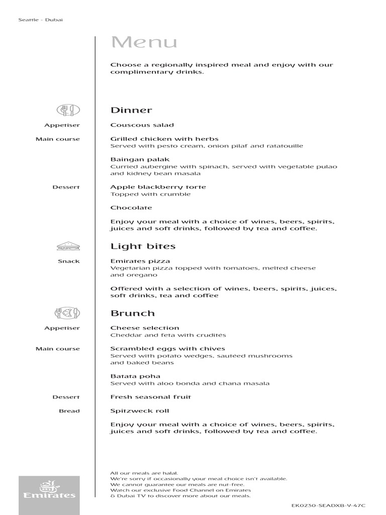 Ek0230 Seadxb Y 47c Pdf Meal Drink