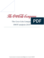 Coca Cola Swot Analysis 2019