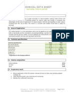 Technical Data Sheet: Natural Pcs Plaster