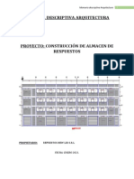 Memoria Descriptiva Arquitectura