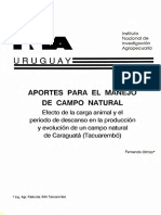 Aportes para El Manejo de Campo Natural (Tacuarembó) .