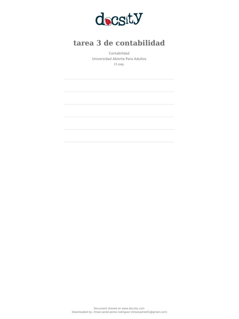 Docsity Tarea 3 De Contabilidad 4 Pdf Salario Contabilidad