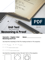 Unit Test Reasoning & Proof: Common Core Aligned